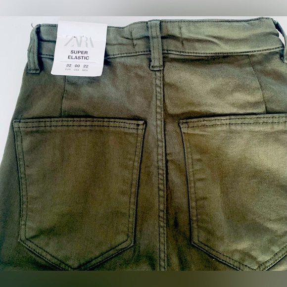 Zara olive green skinny jean - Picture 3 of 5